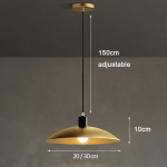 Amala Industrial Round Brass Pendant Light