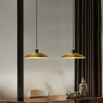 Amala Industrial Round Brass Pendant Light