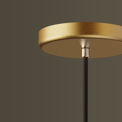 Amala Industrial Round Brass Pendant Light Amala Industrial Round Brass Pendant Light
