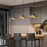 Amala Industrial Round Brass Pendant Light