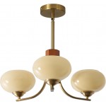Juino Wood Farmhouse Milk Ball Sputnik Chandelier