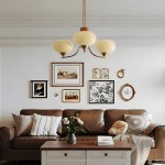 Juino Wood Farmhouse Milk Ball Sputnik Chandelier