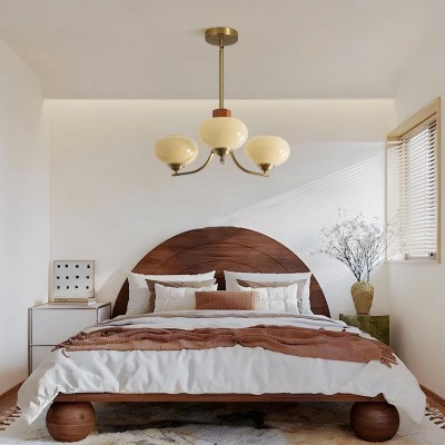 Juino Wood Farmhouse Milk Ball Sputnik Chandelier Juino Wood Farmhouse Milk Ball Sputnik Chandelier