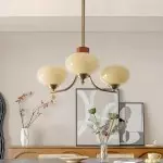 Carter ‎Minimalist Sputnik Opal White Glass Chandelier