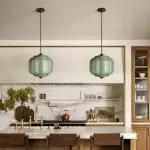 Cyrilith Vintage Milk Glass Oiled Brass Eloise Pendant light