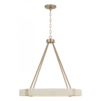 Yrynth Minimalist Matte Brass Wagon Wheel Chandelier