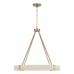 Yrynth Minimalist Matte Brass Wagon Wheel Chandelier