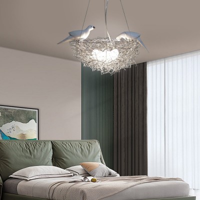 Rorik Creative Bird Nest Metal Pendant Light