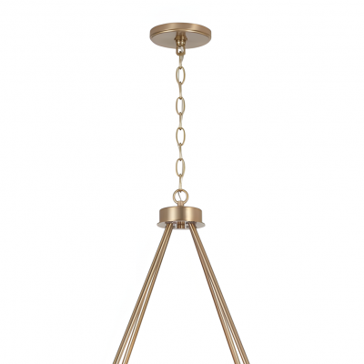 Yrynth Minimalist Matte Brass Wagon Wheel Chandelier