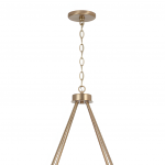 Yrynth Minimalist Matte Brass Wagon Wheel Chandelier
