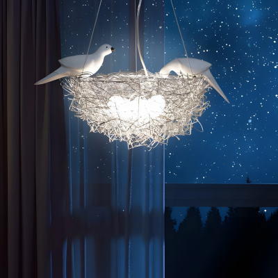 Rorik Creative Bird Nest Metal Pendant Light Rorik Creative Bird Nest Metal Pendant Light