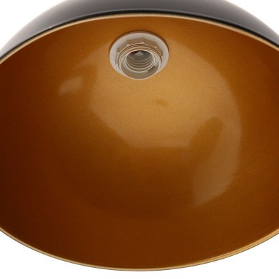 Gleamix Industrial Black Metal Dome Pendant Light