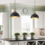 Gleamix Industrial Black Metal Dome Pendant Light