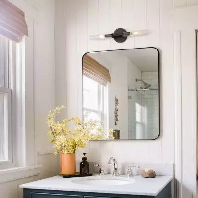 Alice Farmhouse Transparent Ribbed Glass Double Tube Sconce