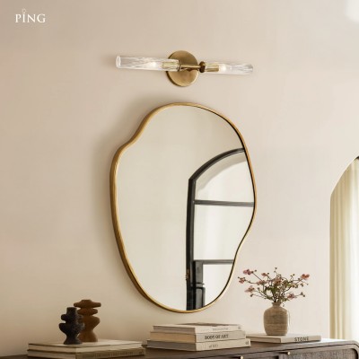 Alice Farmhouse Transparent Ribbed Glass Double Tube Sconce Alice Farmhouse Transparent Ribbed Glass Double Tube Sconce