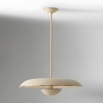 Iirav Minimalist Cream Metal Disc Pendant Light