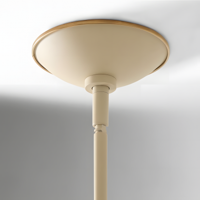 Iirav Minimalist Cream Metal Disc Pendant Light