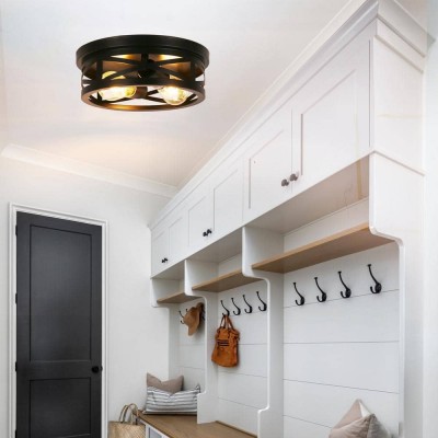 Lumix Farmhouse Metal Cage Shade Ceiling Light