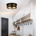 Lumix Farmhouse Metal Cage Shade Ceiling Light