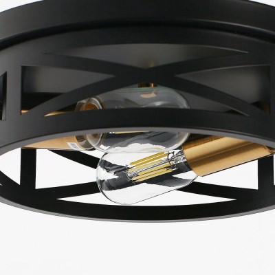 Lumix Farmhouse Metal Cage Shade Ceiling Light
