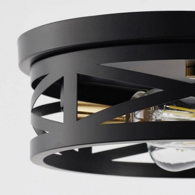 Lumix Farmhouse Metal Cage Shade Ceiling Light