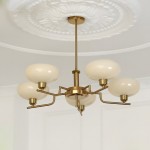 Shadella Modern Cream Glass Bauhaus Chandelier Shadella Modern Cream Glass Bauhaus Chandelier