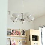 Shadella Modern Cream Glass Bauhaus Chandelier Shadella Modern Cream Glass Bauhaus Chandelier