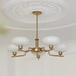 Shadella Modern Cream Glass Bauhaus Chandelier Shadella Modern Cream Glass Bauhaus Chandelier