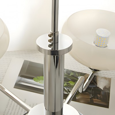 Shadella Modern Cream Glass Bauhaus Chandelier Shadella Modern Cream Glass Bauhaus Chandelier