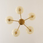 Shadella Modern Cream Glass Bauhaus Chandelier Shadella Modern Cream Glass Bauhaus Chandelier