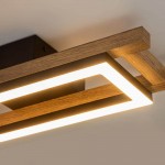 Radiance Farmhouse Led Wood Rectangular Ceiling Light