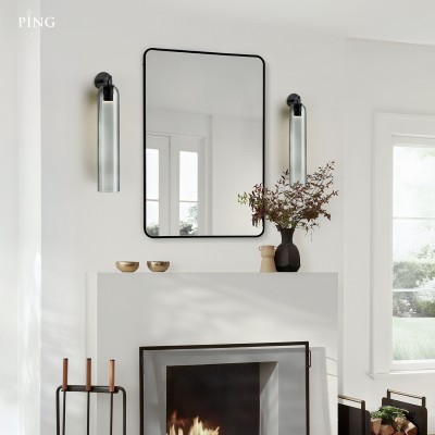 Ignatius Rustic Cylindrical Metal Glass Sconce Ignatius Rustic Cylindrical Metal Glass Sconce