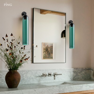 Ignatius Rustic Cylindrical Metal Glass Sconce Ignatius Rustic Cylindrical Metal Glass Sconce
