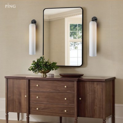Ignatius Rustic Cylindrical Metal Glass Sconce Ignatius Rustic Cylindrical Metal Glass Sconce