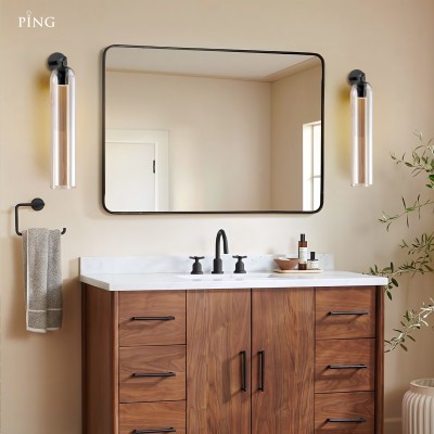 Ignatius Rustic Cylindrical Metal Glass Sconce Ignatius Rustic Cylindrical Metal Glass Sconce
