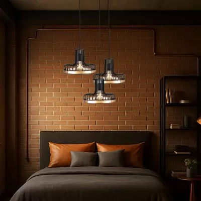Hannah Industrial Black Metal Cage Cluster Pendant Light Hannah Industrial Black Metal Cage Cluster Pendant Light