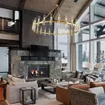 Lehmann Rustic Wagon Wheel Glass Chandelier