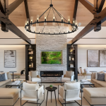 Lehmann Rustic Wagon Wheel Glass Chandelier