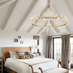 Lehmann Rustic Wagon Wheel Glass Chandelier