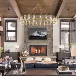 Lehmann Rustic Wagon Wheel Glass Chandelier