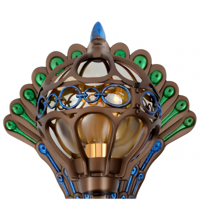 Krause Vintage Peacock Shaped Metal Wall Light Krause Vintage Peacock Shaped Metal Wall Light