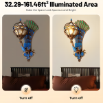 Krause Vintage Peacock Shaped Metal Wall Light