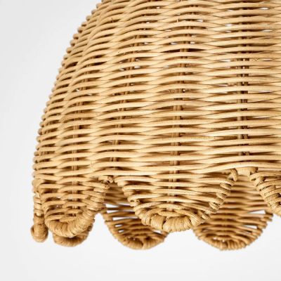 Robin Boho Style Woven Rattan Flower Ceiling Light