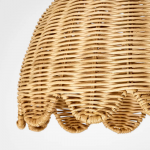 Robin Boho Style Woven Rattan Flower Ceiling Light