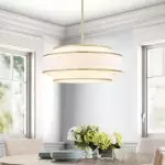 Luminara Farmhouse Fabric Drum Chandelier