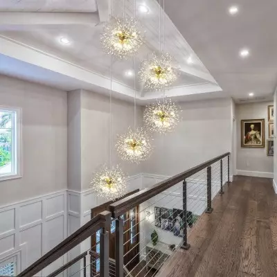 Braun Modern Globe Sputnik Chandelier