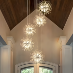 Braun Modern Globe Sputnik Chandelier