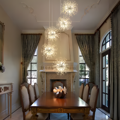 Braun Modern Globe Sputnik Chandelier Braun Modern Globe Sputnik Chandelier