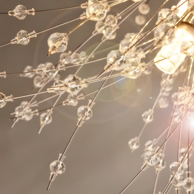 Braun Modern Globe Sputnik Chandelier