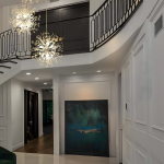 Braun Modern Globe Sputnik Chandelier